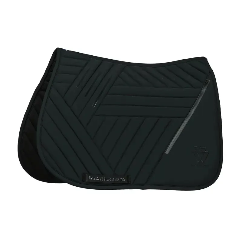 WeatherBeeta Softshell Pro Grip Euro Jump Saddle Pad - Black-1