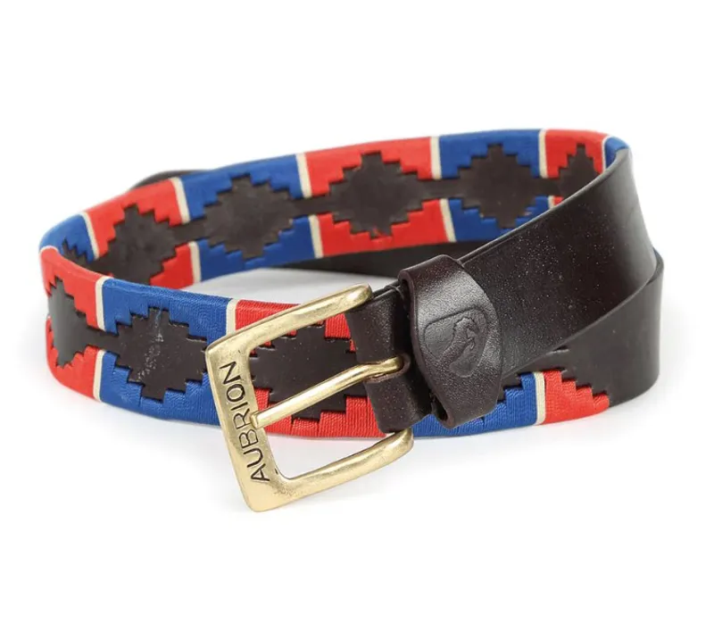 Shires Aubrion Drover Polo Belt - Navy/Red