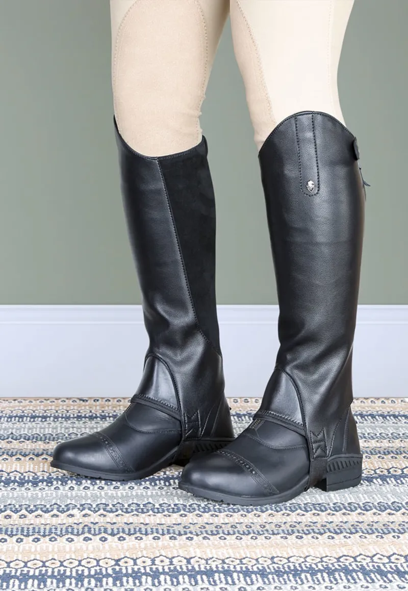 Shires Moretta Adults Synthetic Gaiters - Black-1