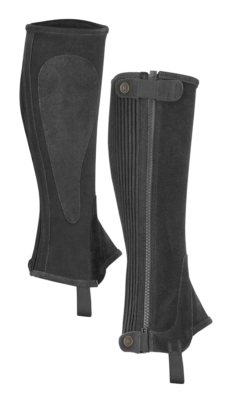 Shires Moretta Suede Half Chaps - Black