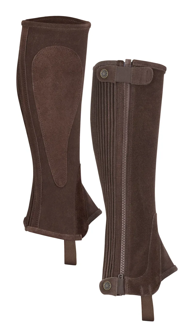 Shires Moretta Suede Half Chaps - Brown