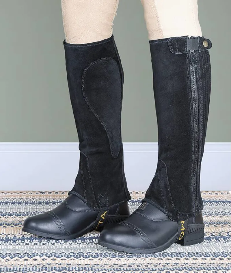 Shires Moretta Suede Half Chaps - Black-1