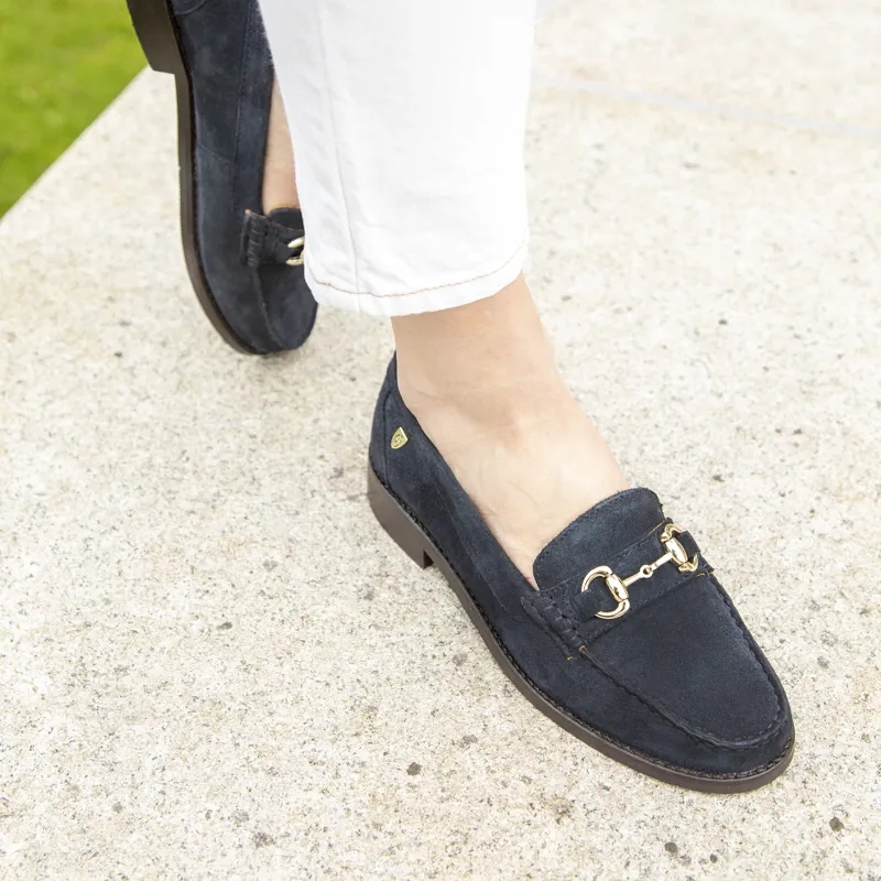 Shires Moretta Rosa Loafers - Navy-1