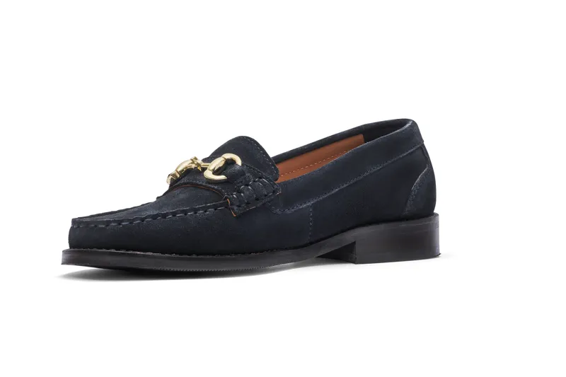 Shires Moretta Rosa Loafers - Navy-3