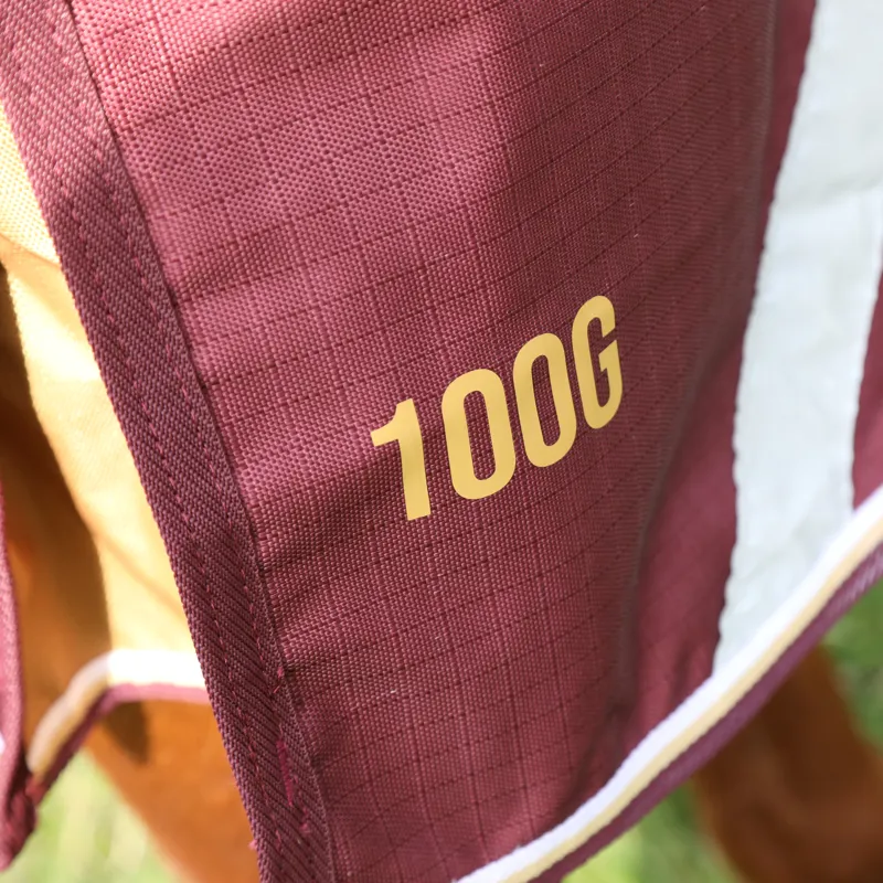 Shires Highlander Plus 100g Turnout Rug - Maroon-1