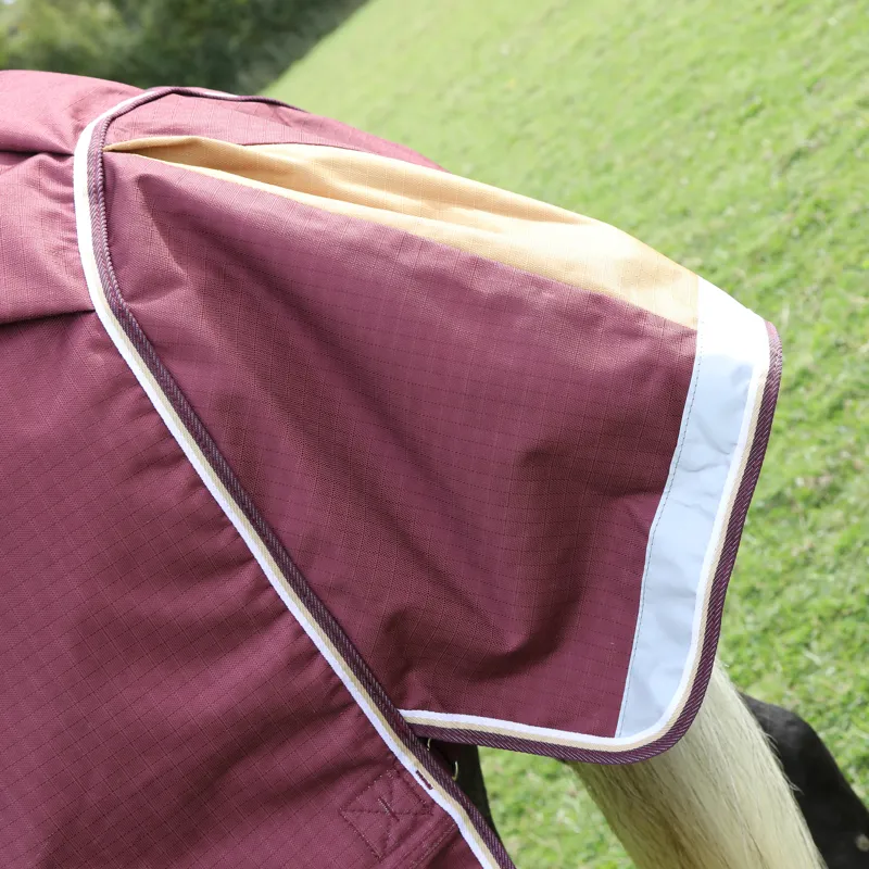Shires Highlander Plus 100g Combo Turnout Rug - Maroon-9