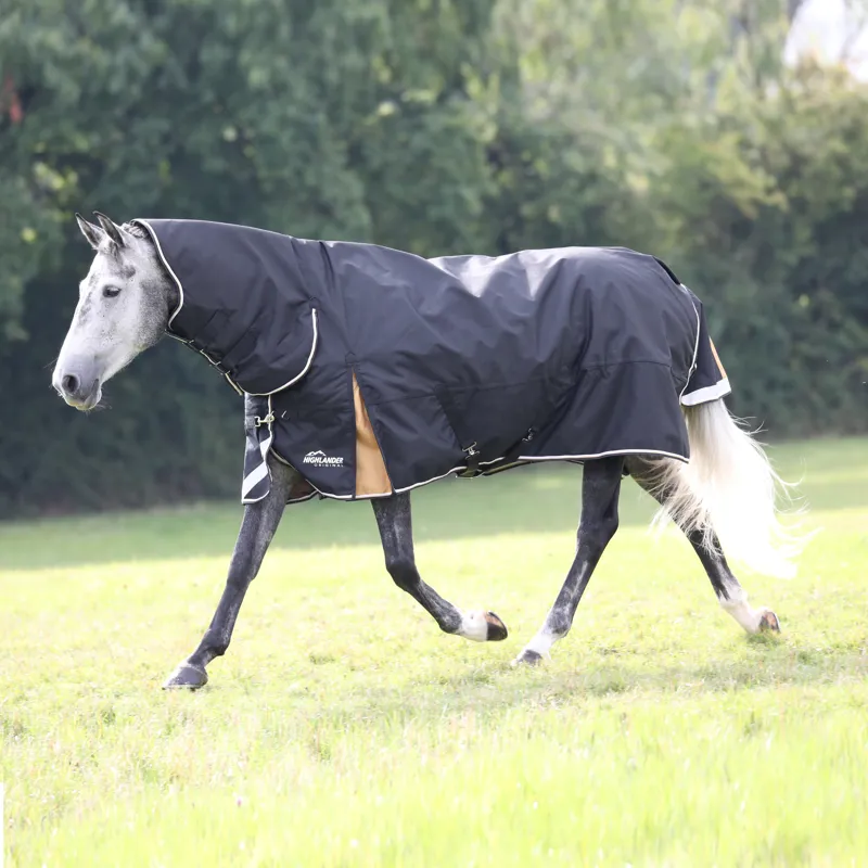 Shires Highlander Plus 200g Combo Turnout Rug - Black