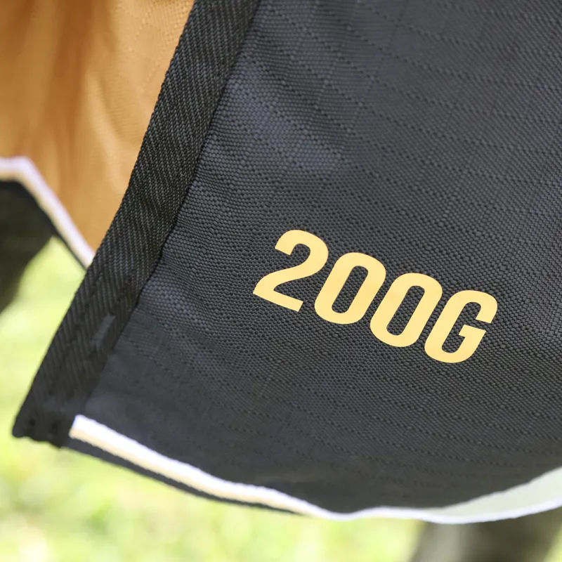 Shires Highlander Plus 200g Turnout Rug and Neck Set - Black-6