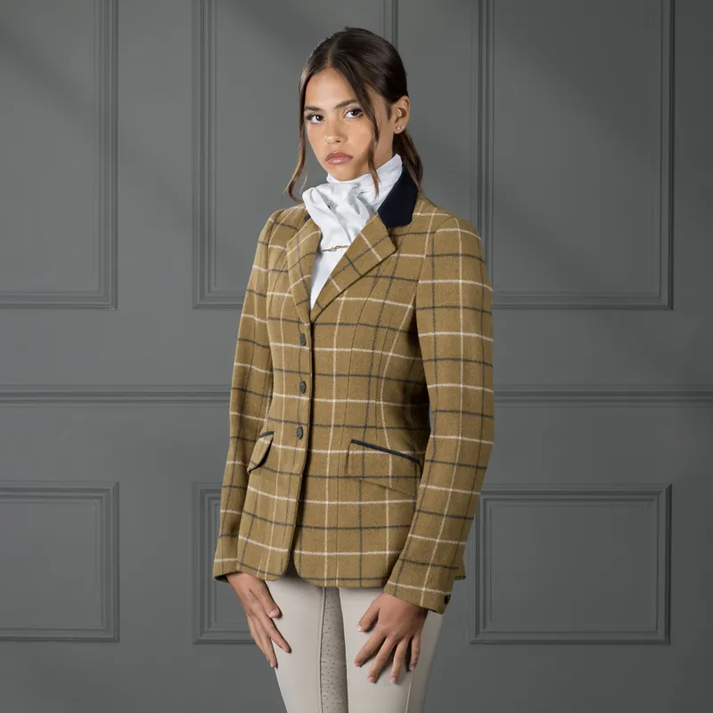 Shires Aubrion Saratoga Ladies Jacket - Navy/Natural Check-2