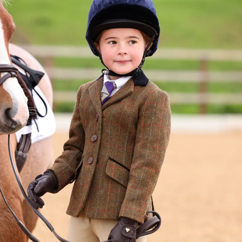 Shires Aubrion Saratoga Children's Jacket - Rust Check-2