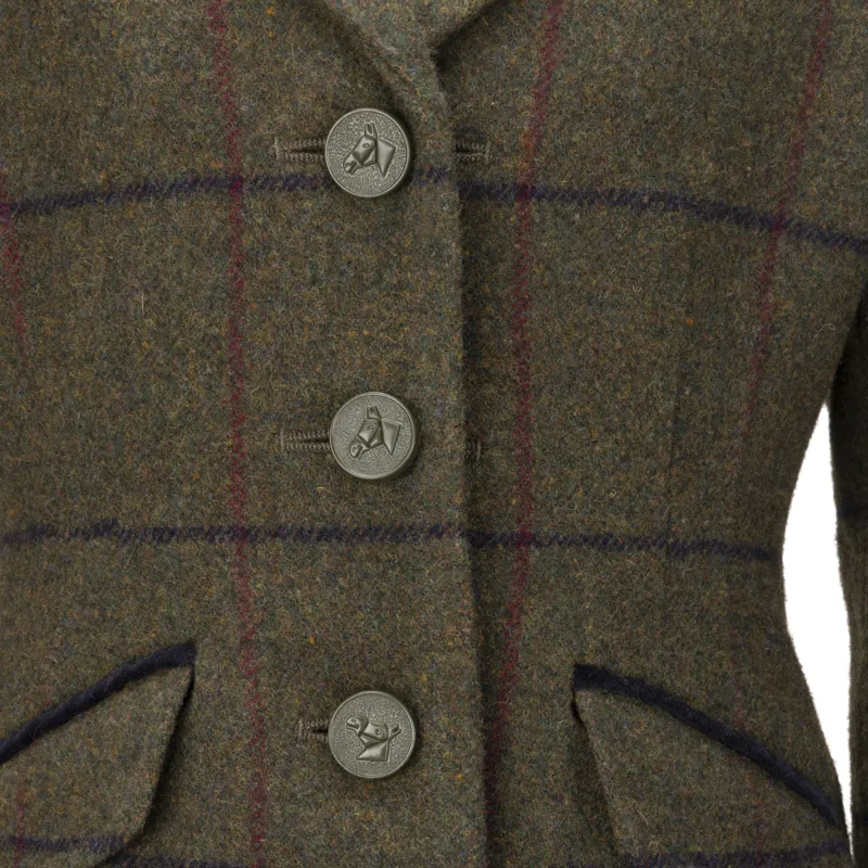 Shires Aubrion Saratoga Children's Jacket - Spruce Green Check-5