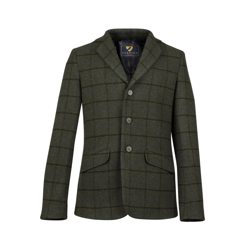 Shires Aubrion Saratoga Men's Riding Jacket - Dark Green Check