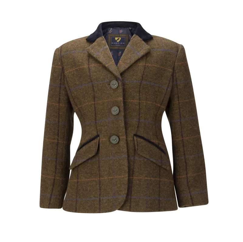 Shires Aubrion Saratoga Children's Jacket - Oak Brown Check