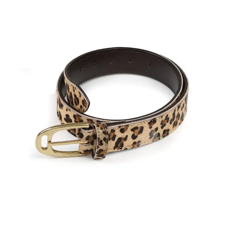 Shires Aubrion Cow Hair Leather Belt - Leopard