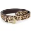 Shires Aubrion Cow Hair Skinny Leather Belt - Leopard