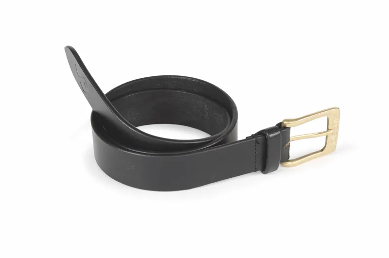 Shires Aubrion 25mm Skinny Leather Belt - Black