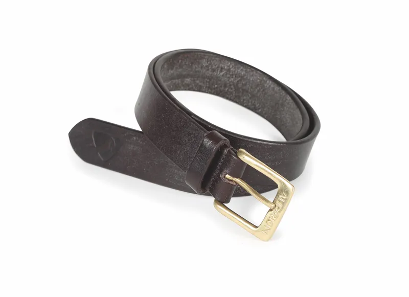 Shires Aubrion 25mm Skinny Leather Belt - Brown