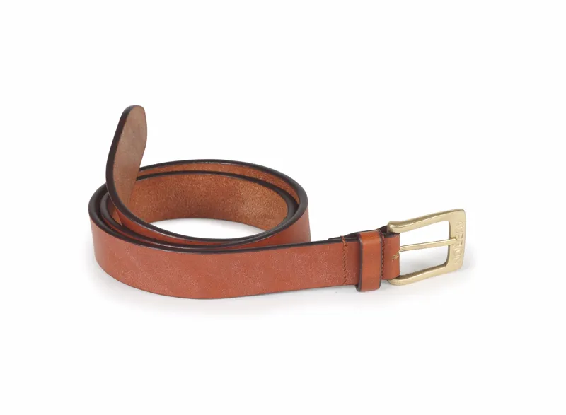 Shires Aubrion 25mm Skinny Leather Belt - Tan