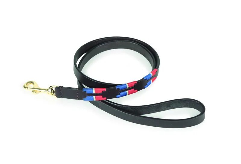 Shires Digby and Fox Drover Polo Dog Lead - Navy/Red