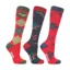 Hy HYCONIC Adult 4-8 Christmas Holly Socks Pack Of 3 - Navy/Red 