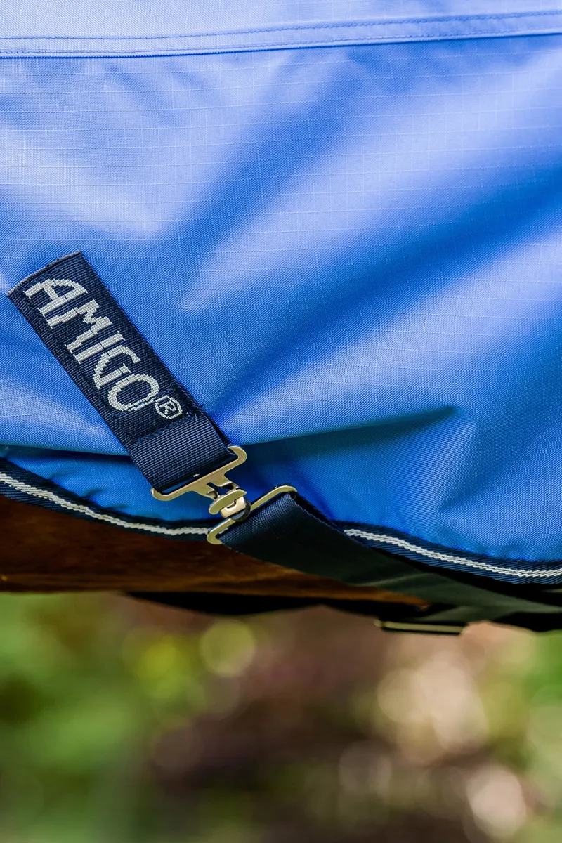 Horseware Amigo Hero Ripstop 50g Lite Turnout Rug - Blue/Navy-3