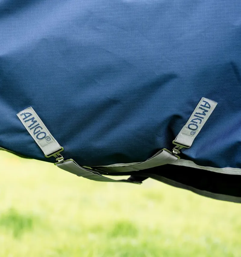 Horseware Amigo Ripstop 900D 0g Turnout Rug - Navy/Titanium Grey-4
