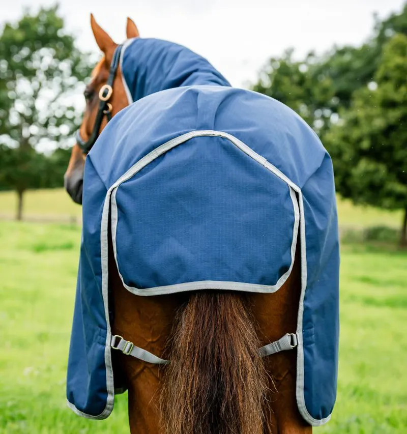 Horseware Amigo Ripstop 900D 50g Turnout Rug - Navy/Titanium Grey-6