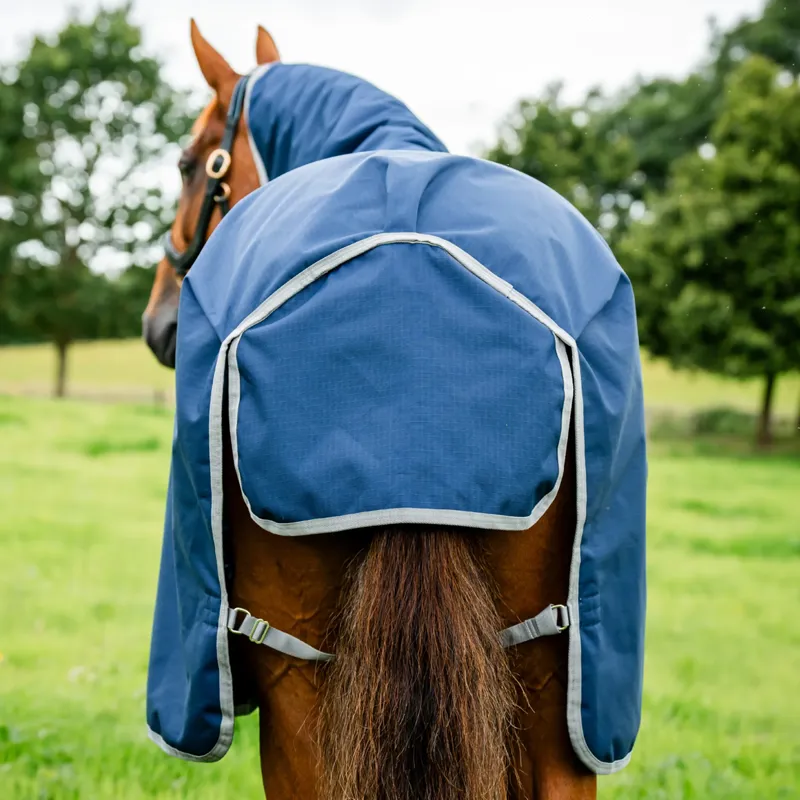 Horseware Amigo Ripstop 900D 0g Plus Turnout Rug - Navy/Titanium Grey-6
