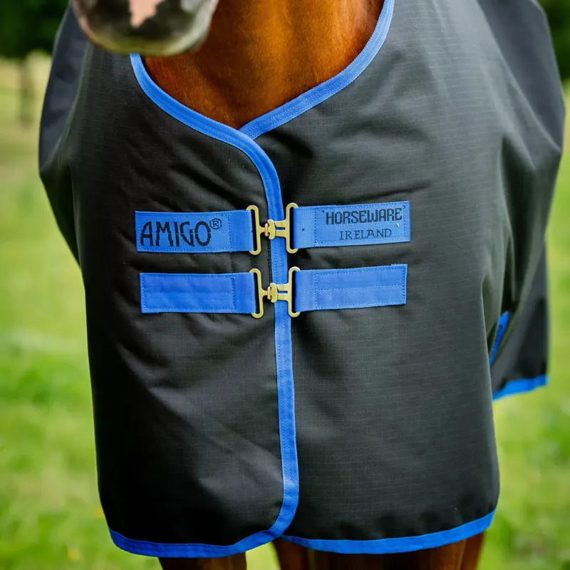 Horseware Amigo Ripstop 900D 200g Plus Turnout - Black/Classic Blue-1