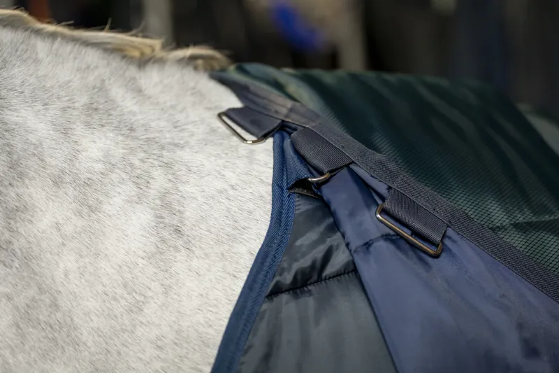 Horseware Amigo Ripstop Insulator 100g Stable Rug - Dynasty Green/Navy/Silver-2