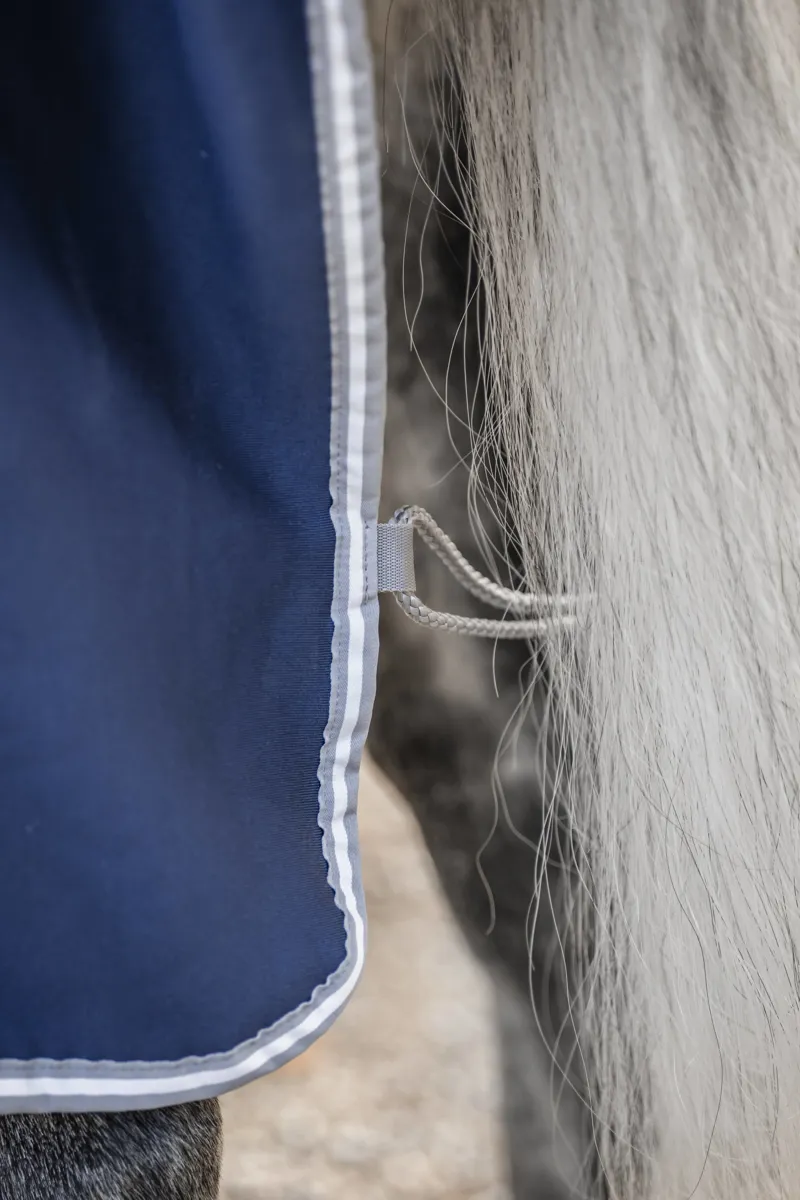 Horseware Amigo Jersey Integrated Cooler Rug - Navy/Titanium Grey/Silver-3