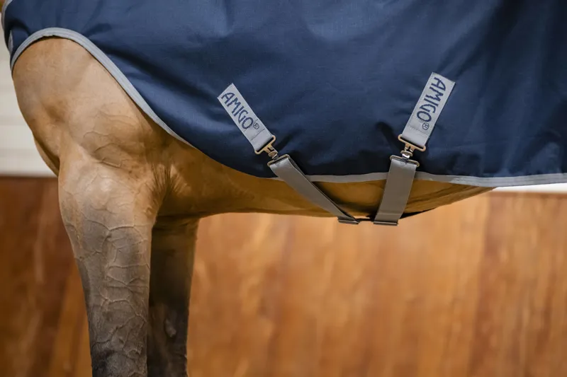 Horseware Amigo Ripstop 900D 100g Walker Rug - Navy/Titanium Grey-2