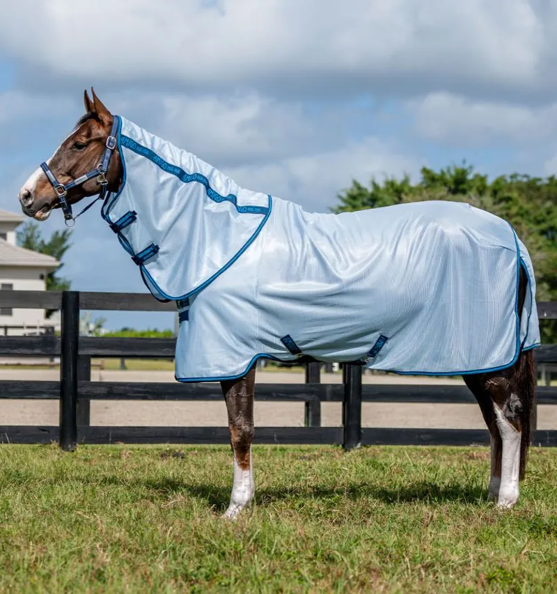 Horseware Amigo Bug Rug - Heather Blue/Blue/Silver-1