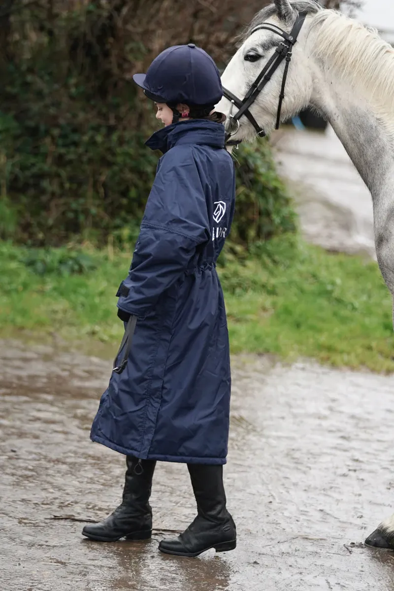 EQUIDRY All Rounder Childrens Evolution Lite Jacket Thin Fleece - Navy-2