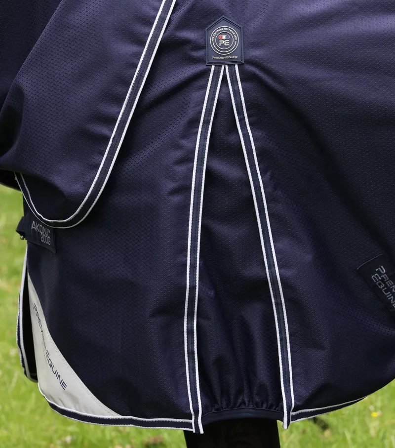 Premier Equine Akoni 200g Turnout Rug With Classic Neck Cover - Navy-3