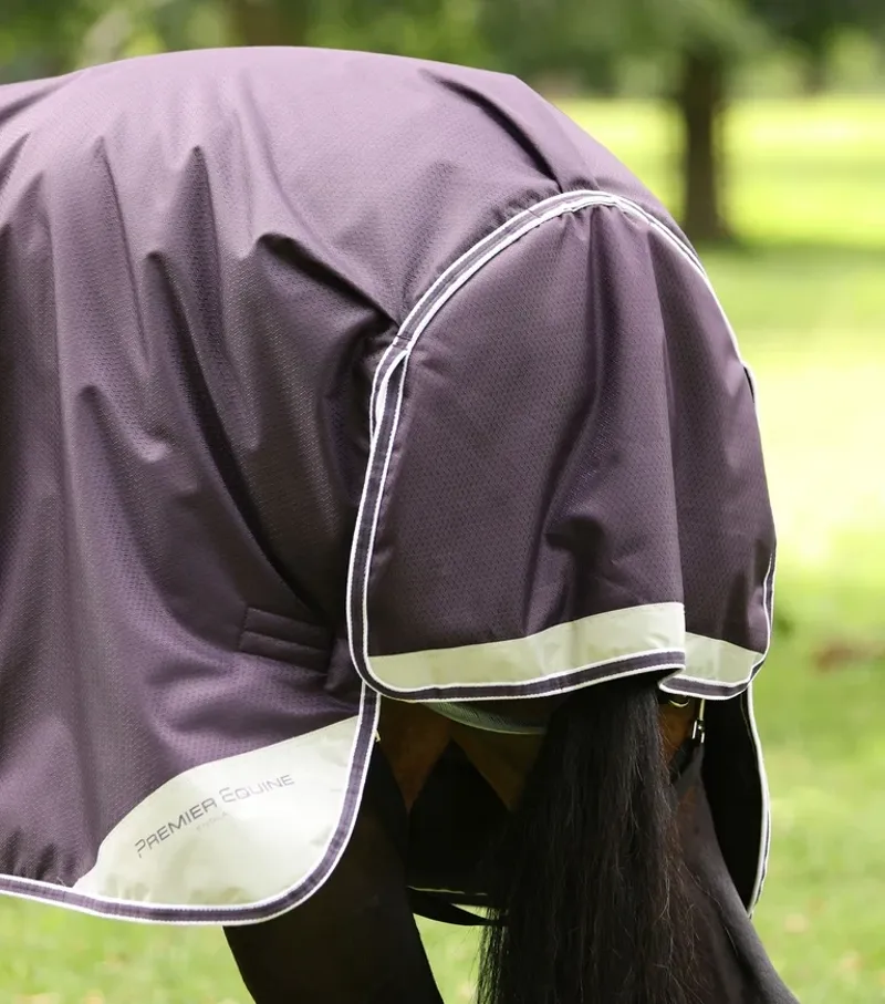 Premier Equine Akoni 200g Turnout Rug With Classic Neck Cover - Purple-1