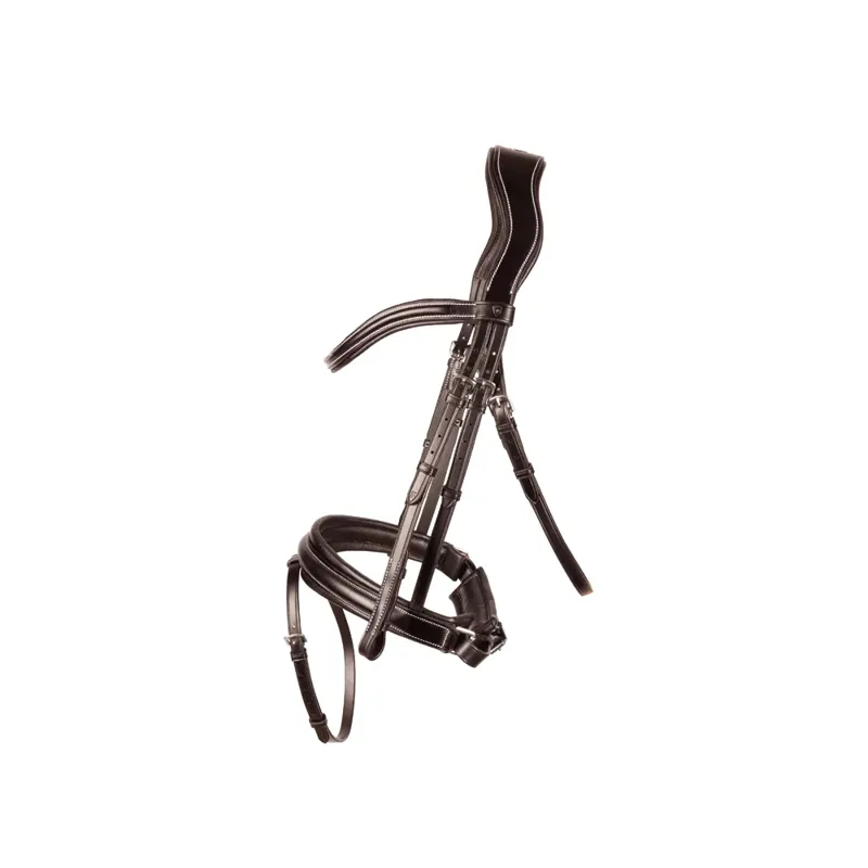 Hy Equestrian ProPresicce Pelle Crank Leather Bridle - Brown/Silver