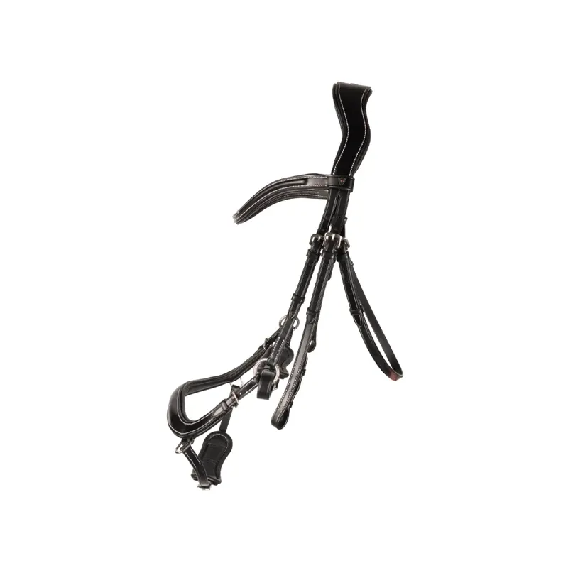 Hy Equestrian ProPresicce Pelle Drop Leather Bridle - Black/Silver