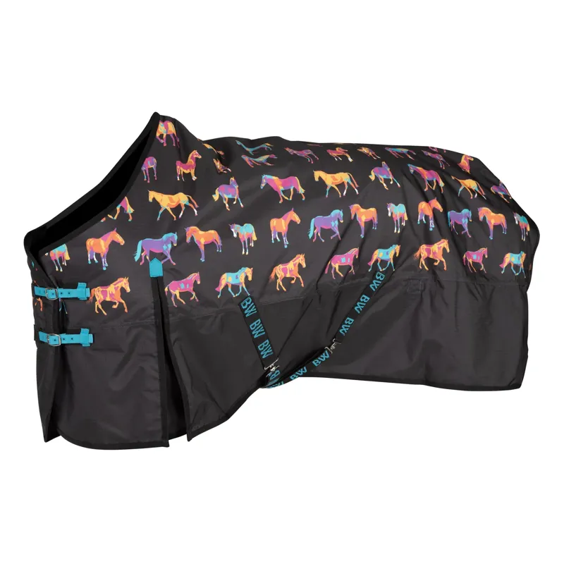 Bridleway Ontario 220g Turnout Rug - Black Horse