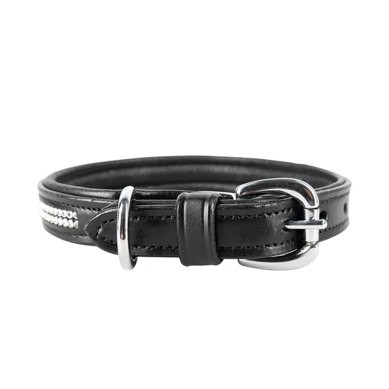 Benji and Flo Dazzling Diamante Dog Collar - Black-1