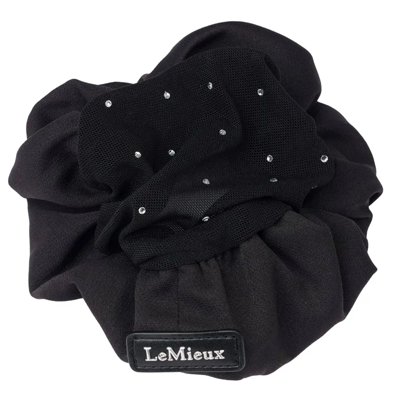 LeMieux Scrunchie with Crystal Hair Net  - Black/Black 