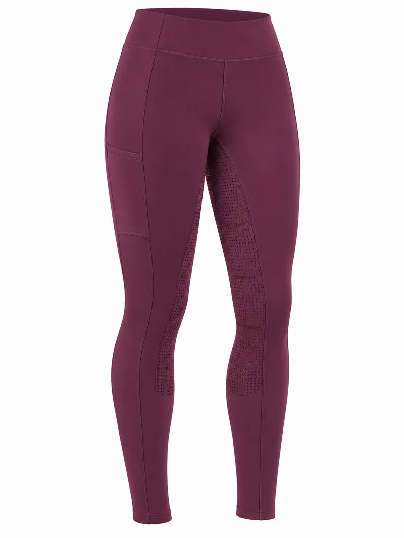 Hatton Park Orleton Riding Tights - Black Cherry Purple