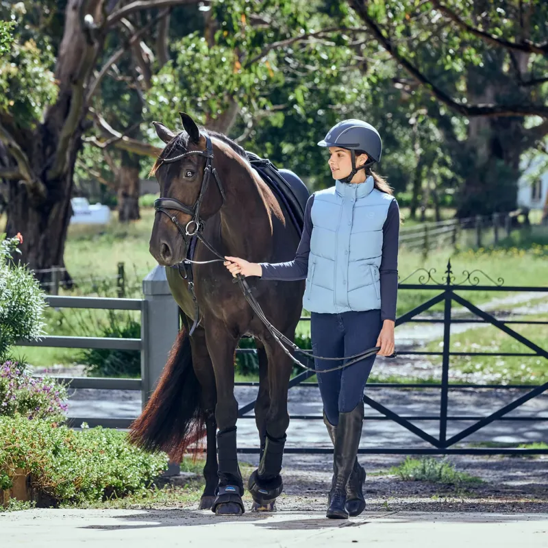 Dublin Showerproof Puffer Ladies Body Warmer - Blue Fog-9