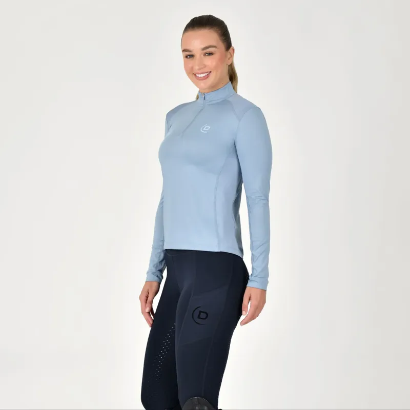 Dublin Breathable Long Sleeve Ladies Riding Top - Blue Fog-1