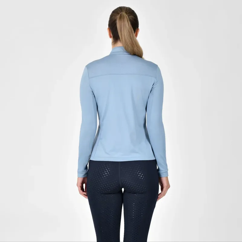 Dublin Breathable Long Sleeve Ladies Riding Top - Blue Fog-2