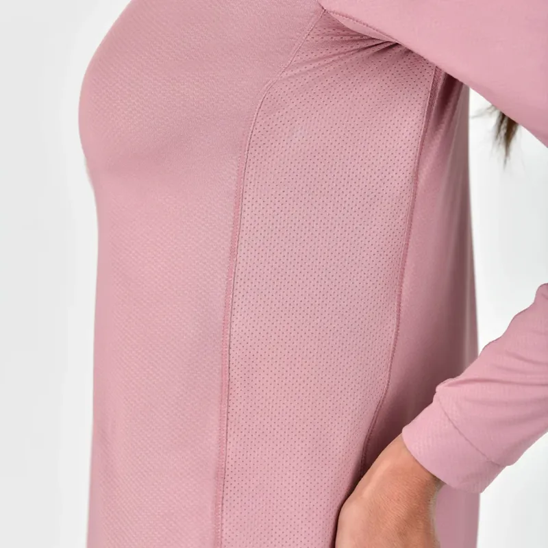 Dublin Breathable Long Sleeve Ladies Riding Top - Dusty Rose-4