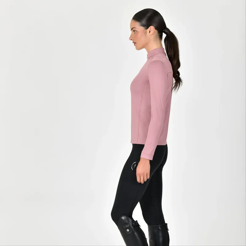 Dublin Breathable Long Sleeve Ladies Riding Top - Dusty Rose-1