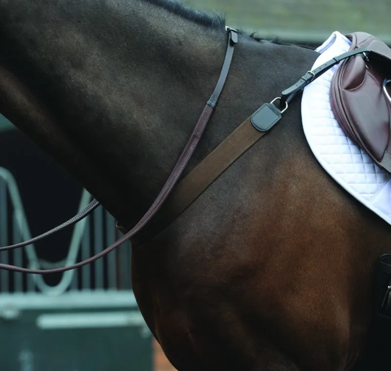 Kincade Elastic Showjumping Breastplate II - Brown - Full - Slight Seconds