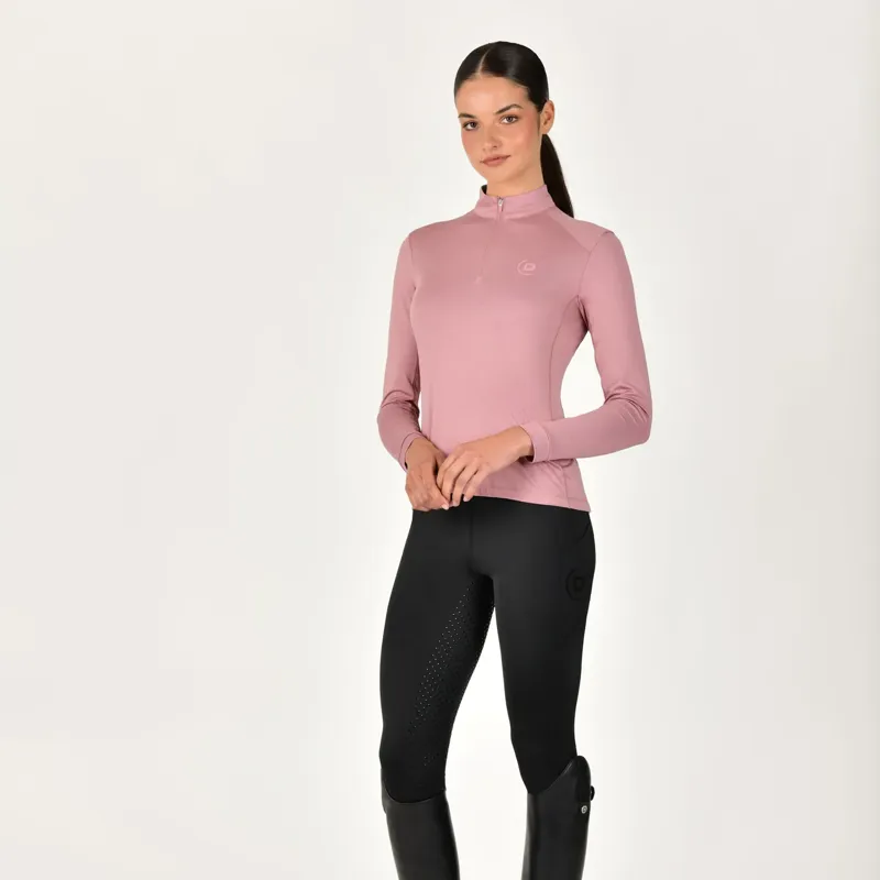 Dublin Breathable Long Sleeve Ladies Riding Top - Dusty Rose