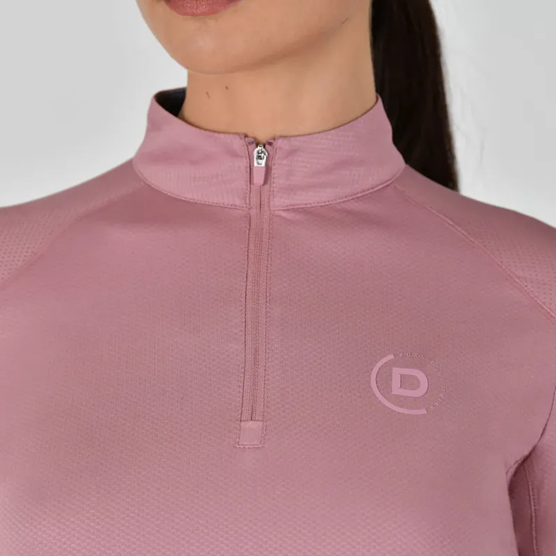 Dublin Breathable Long Sleeve Ladies Riding Top - Dusty Rose-5